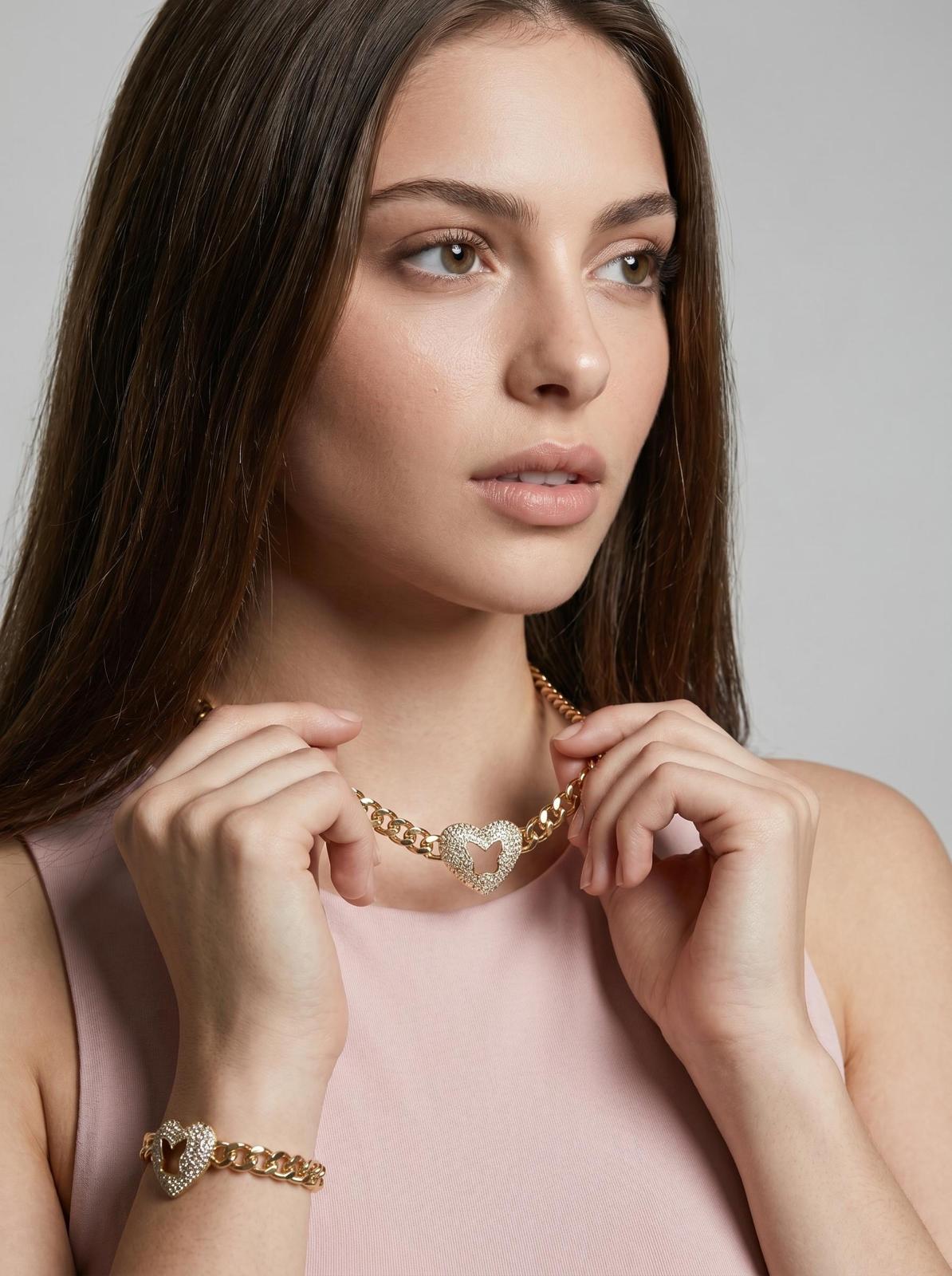 Butterfly Heart Set — Necklace + Bracelet