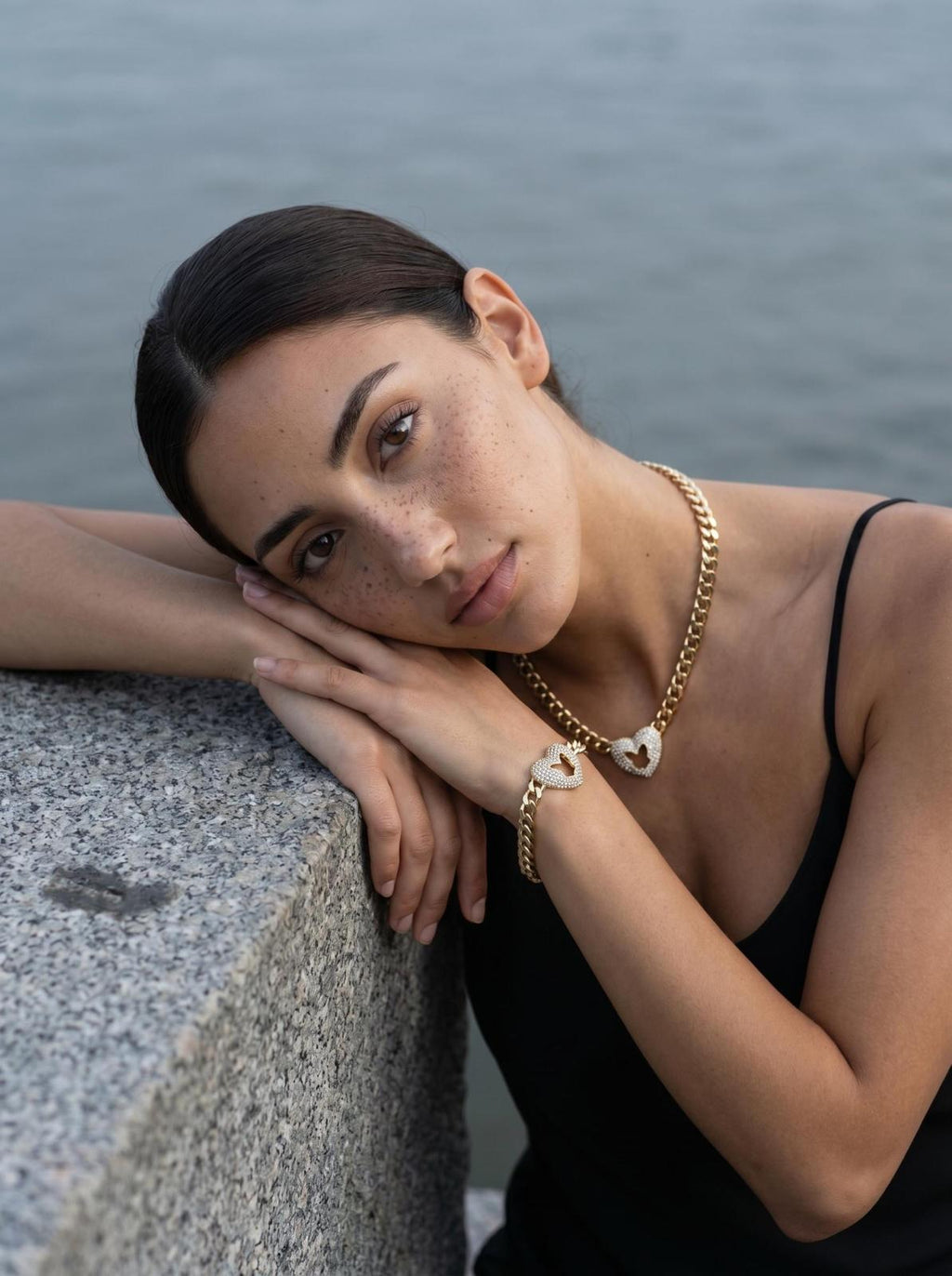 Butterfly Heart Set — Necklace + Bracelet