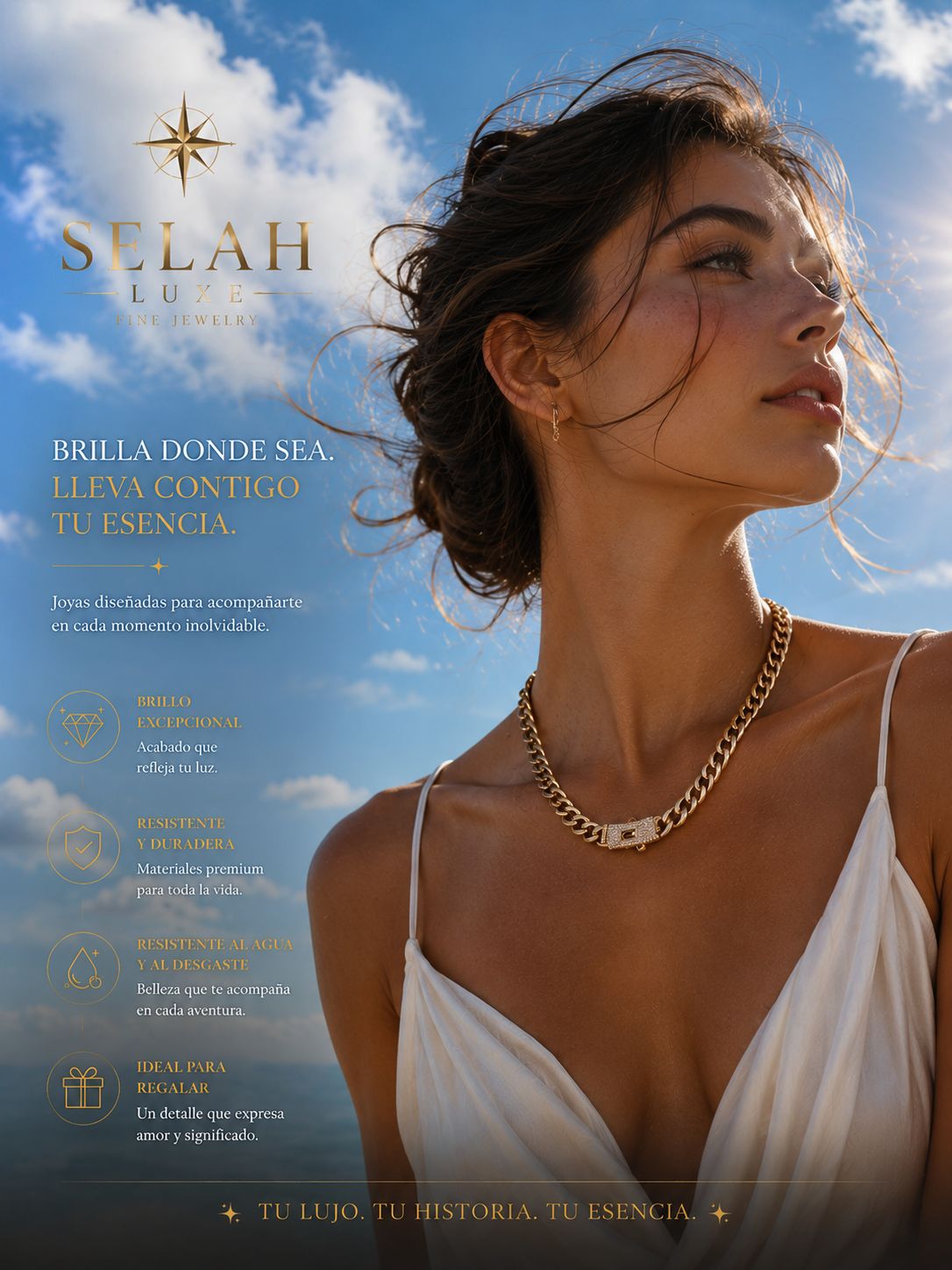 Gold Cuban Chain — Premium Cubic Zirconia Clasp