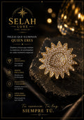 Golden Eye Sun Ring — Premium Zirconia- Gold Plated 14Kt