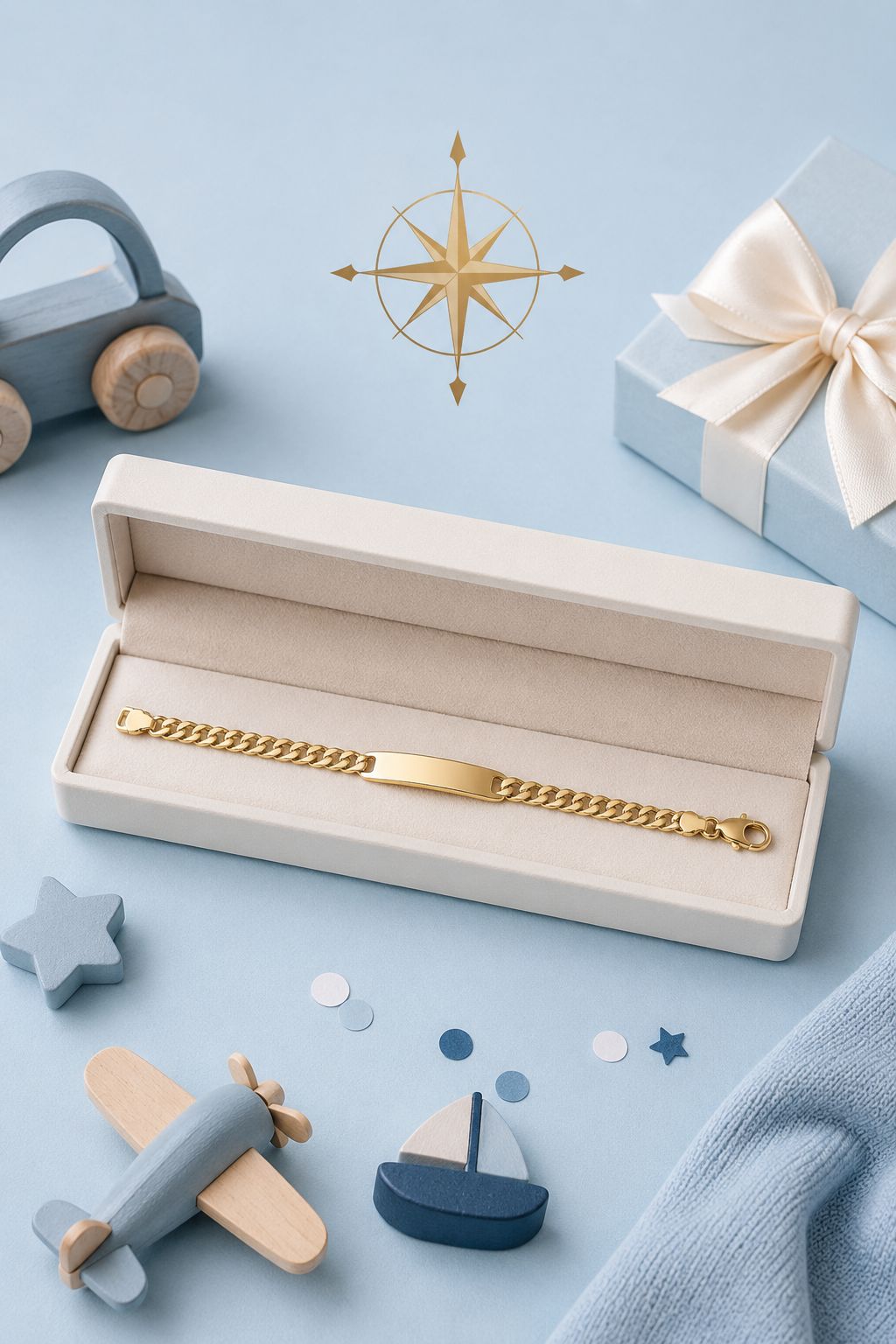 Gold Baby ID Bracelet – Cuban Link Chain | Selah Luxe