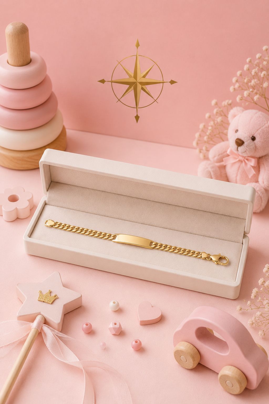 Gold Baby ID Bracelet – Cuban Link Chain | Selah Luxe