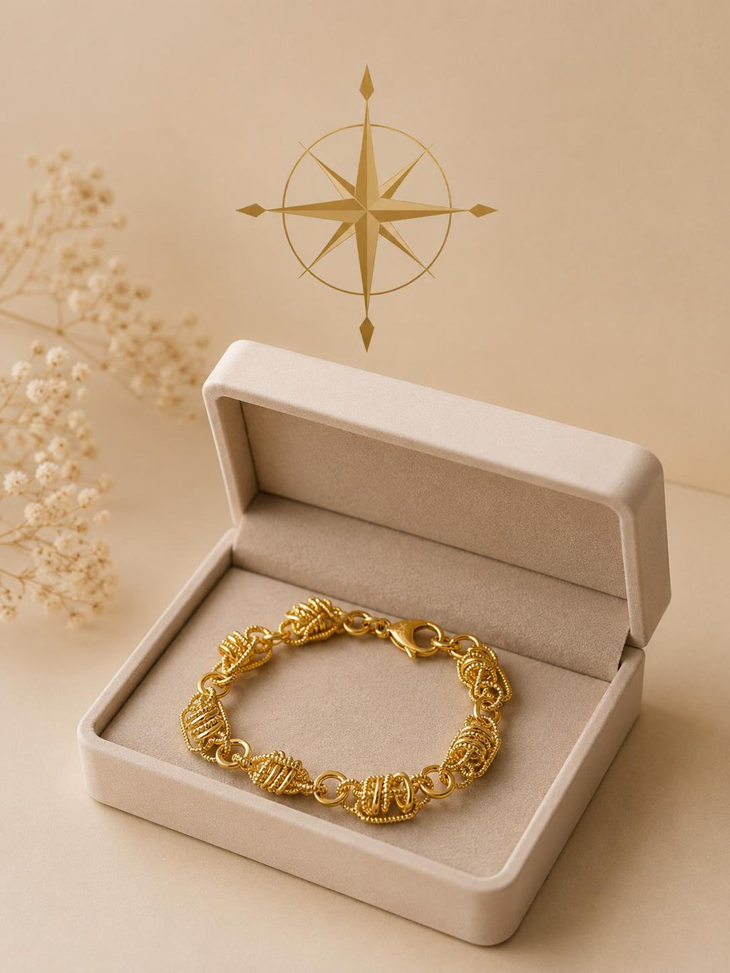 Gold Twisted Link Statement Bracelet | Selah Luxe