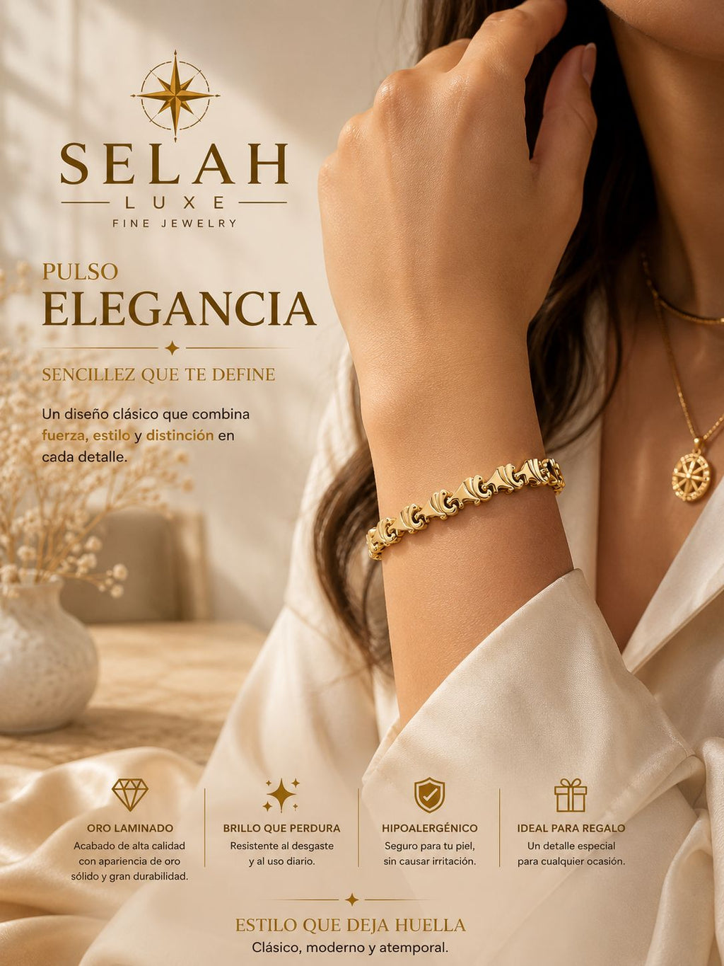 Selah Luxe / Elegance Gold-Filled Statement Bracelet