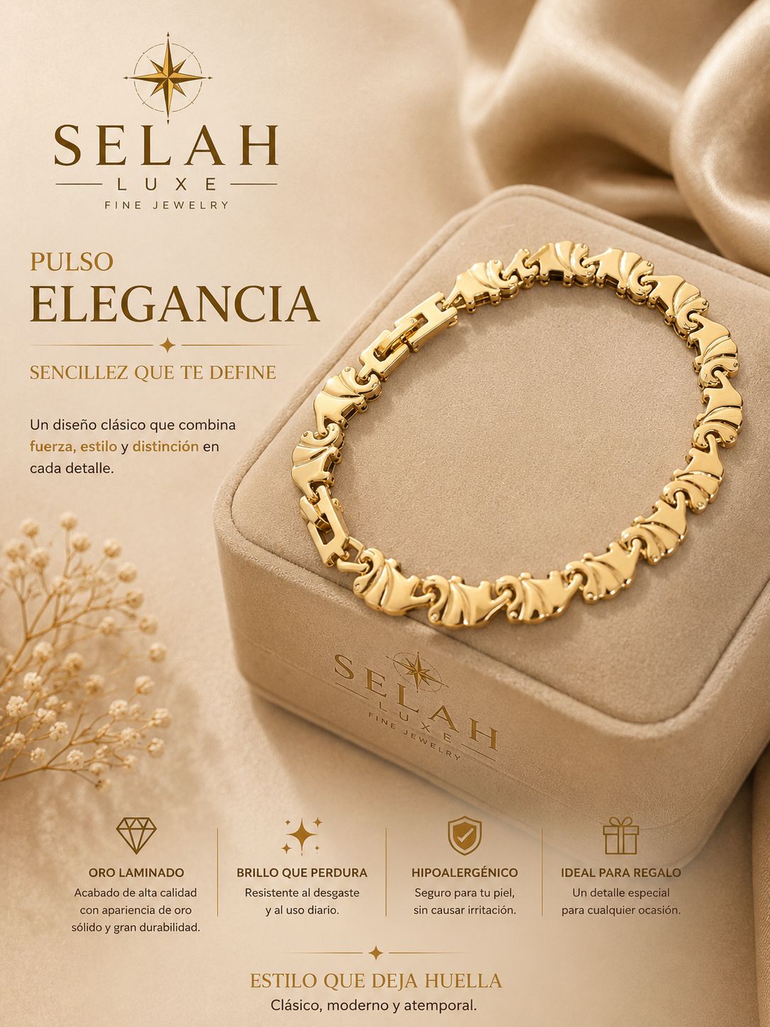 Selah Luxe / Elegance Gold-Filled Statement Bracelet