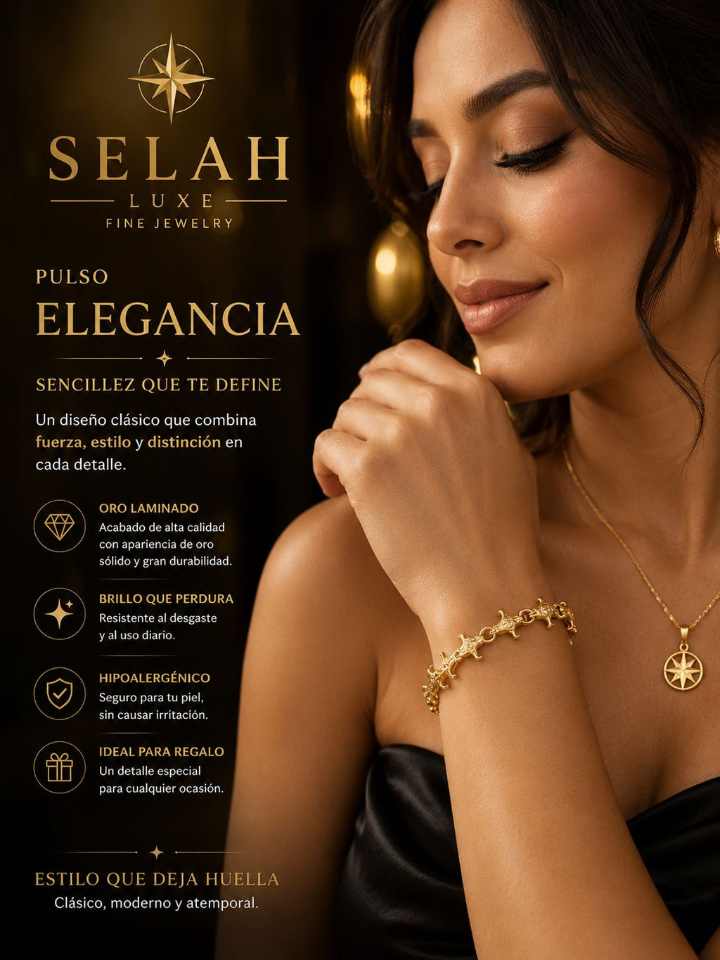 Selah Luxe / Elegance Gold-Filled Bull Head Charm Bracelet
