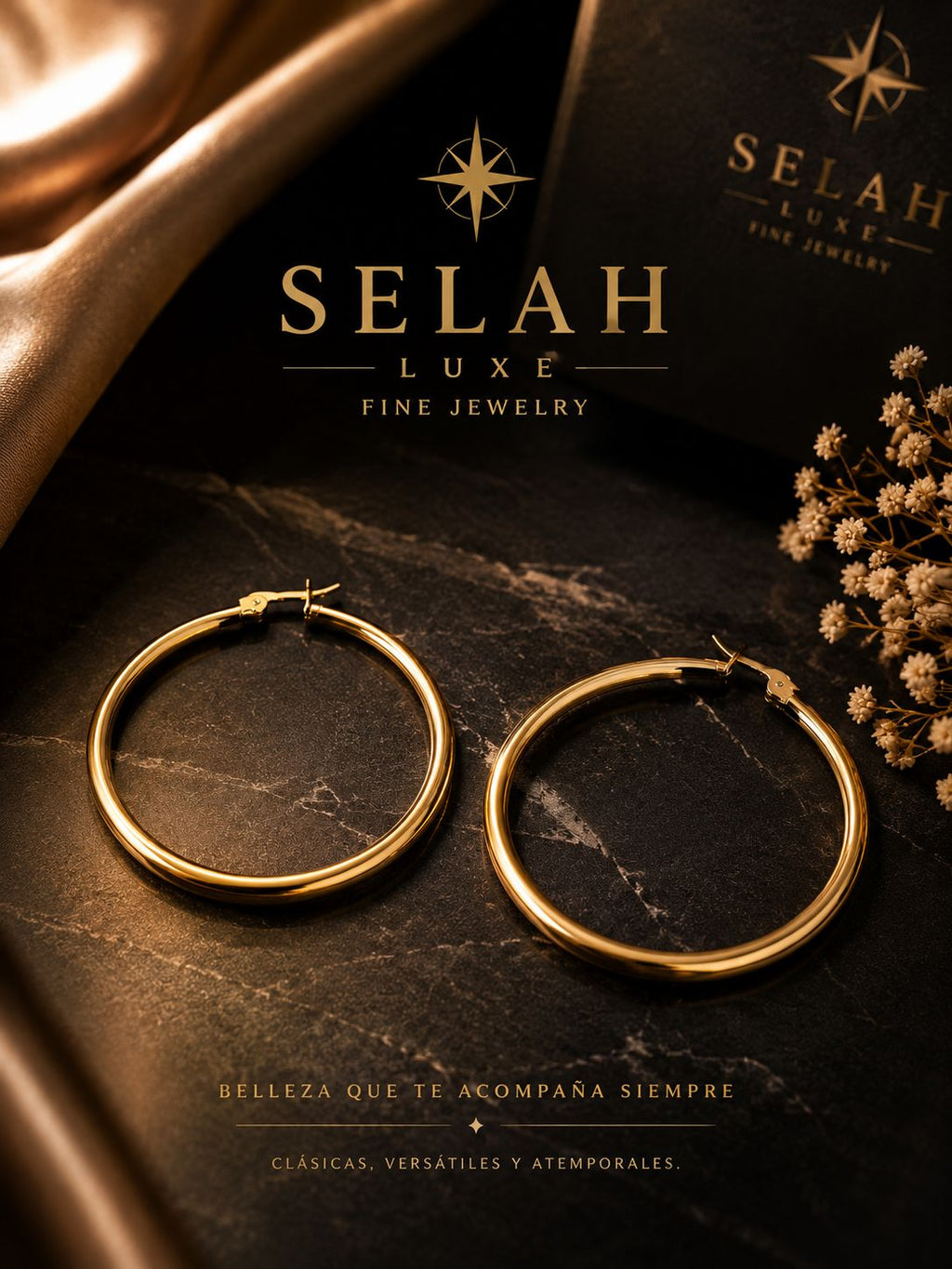 Selah Luxe / Essential Gold-Plated Hoop Earrings