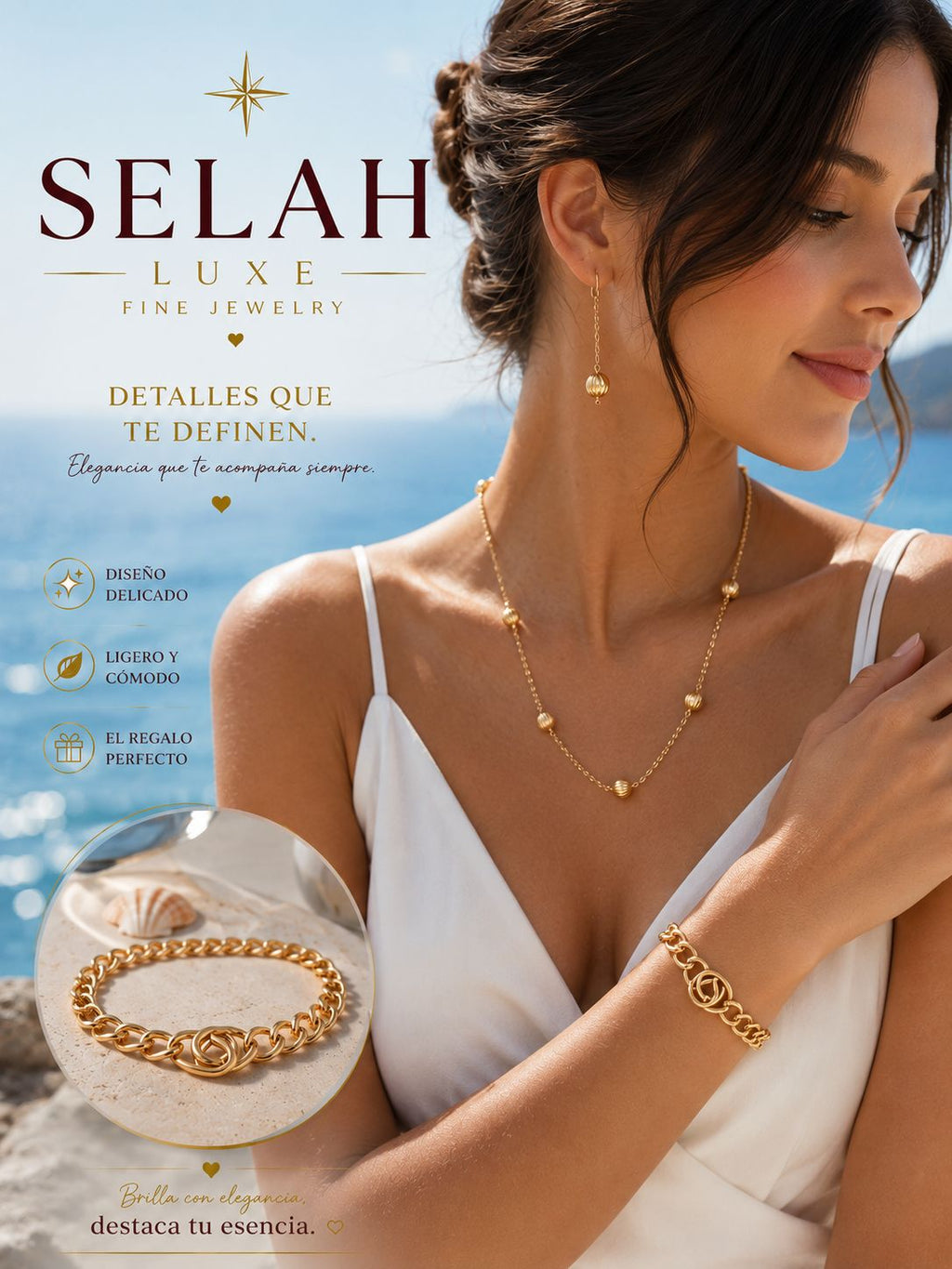 Selah Luxe / Gold-Plated Chunky Cuban Link Bracelet