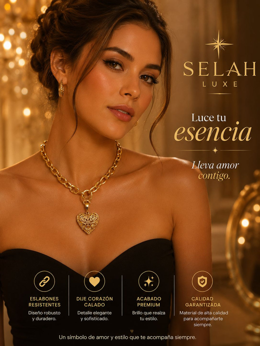 Heart Locket Chain Necklace — Opens to Hold a Photo | SELAH LUXE
