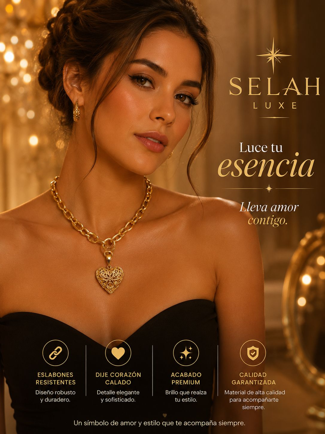 Heart Locket Chain Necklace — Opens to Hold a Photo | SELAH LUXE
