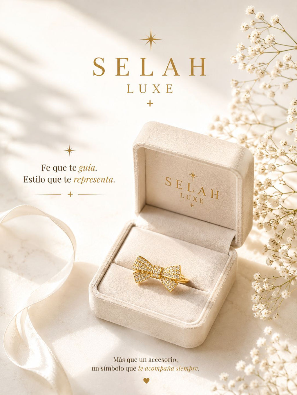 Cubic Zirconia Bow Ring — Sparkling Statement Ring | SELAH LUXE