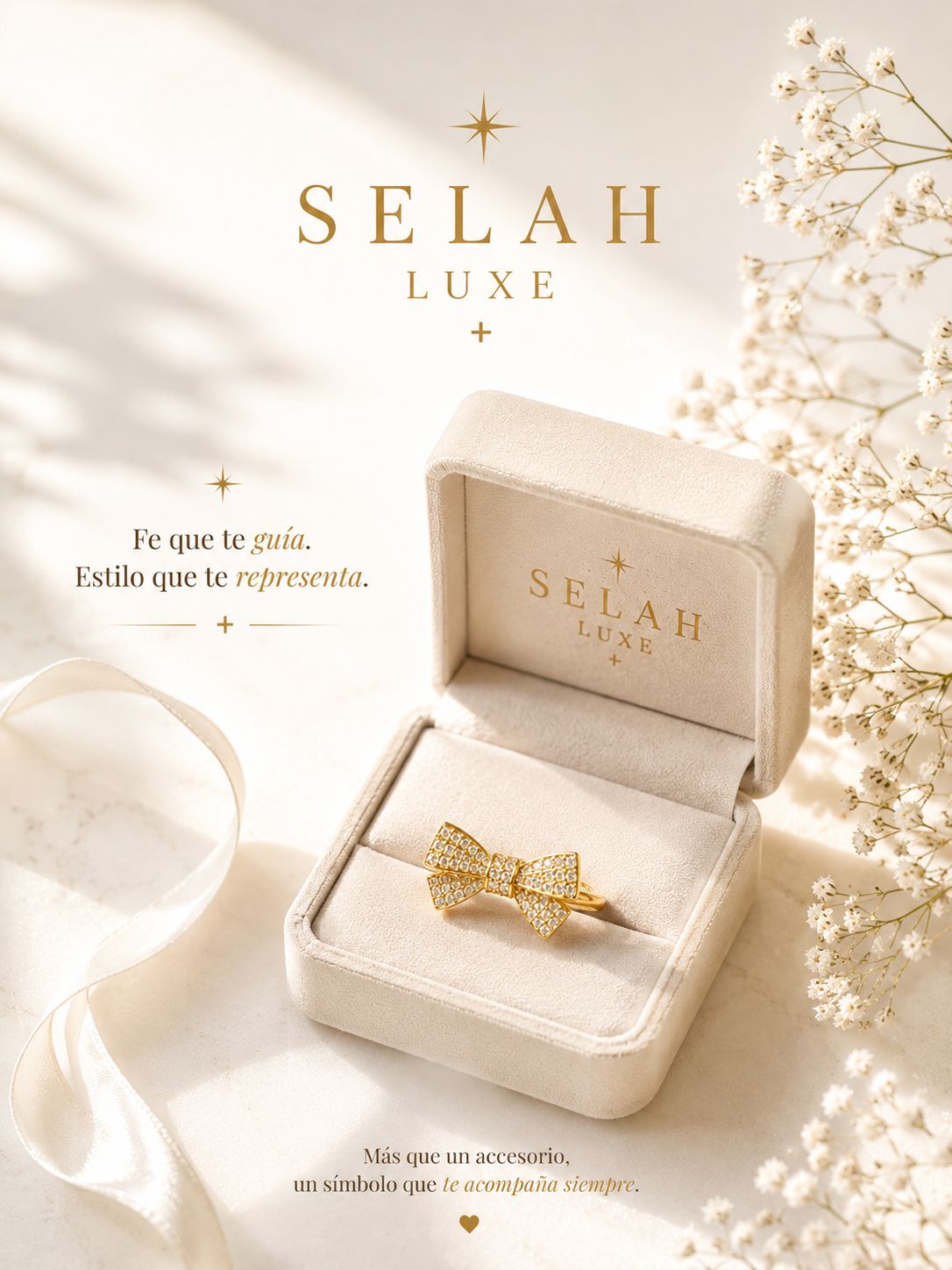 Cubic Zirconia Bow Ring — Sparkling Statement Ring | SELAH LUXE