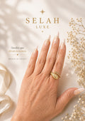 Gold Wrap Ring — Pavé Cubic Zirconia Statement | SELAH LUXE