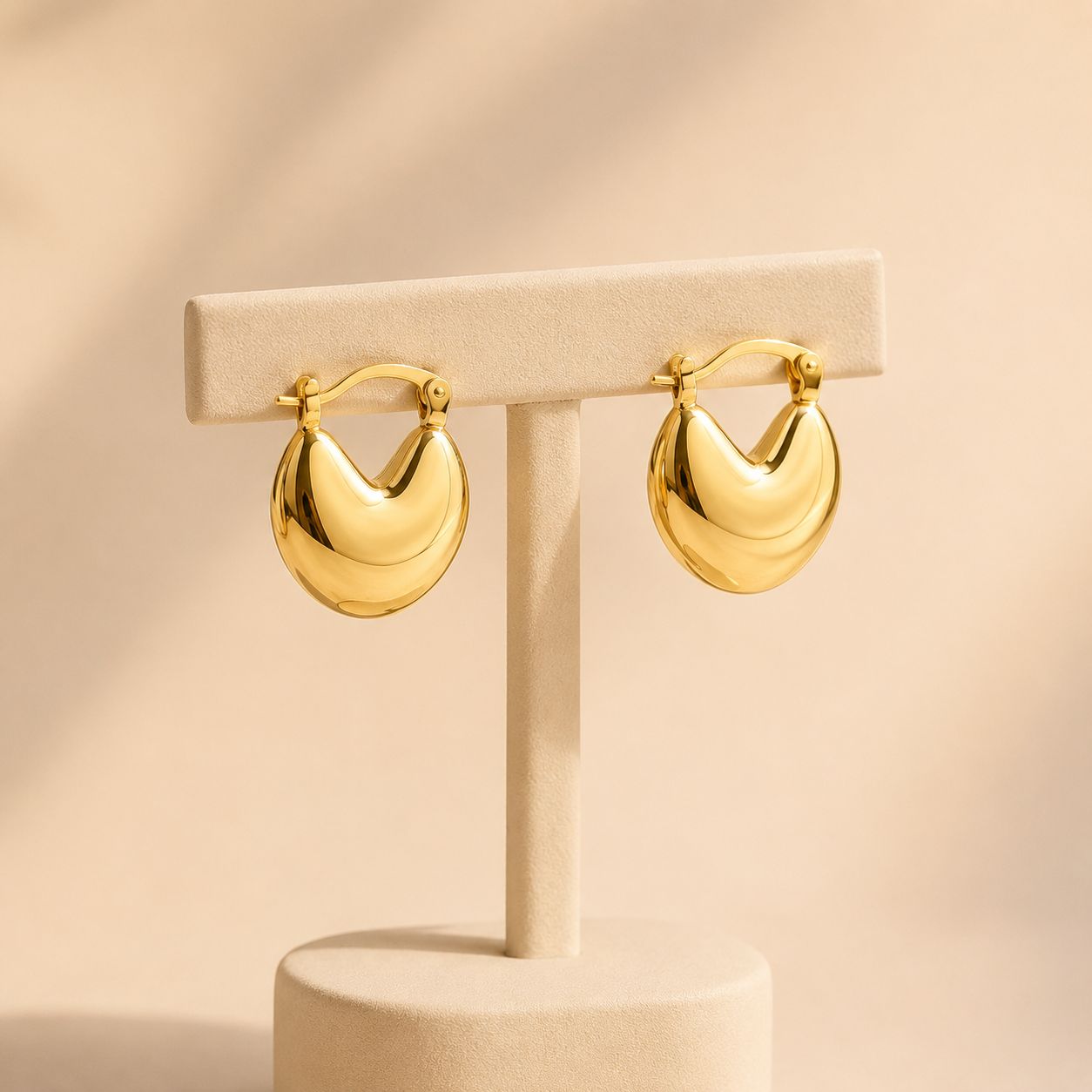 Chunky Gold Dome Hoop Earrings | SELAH LUXE