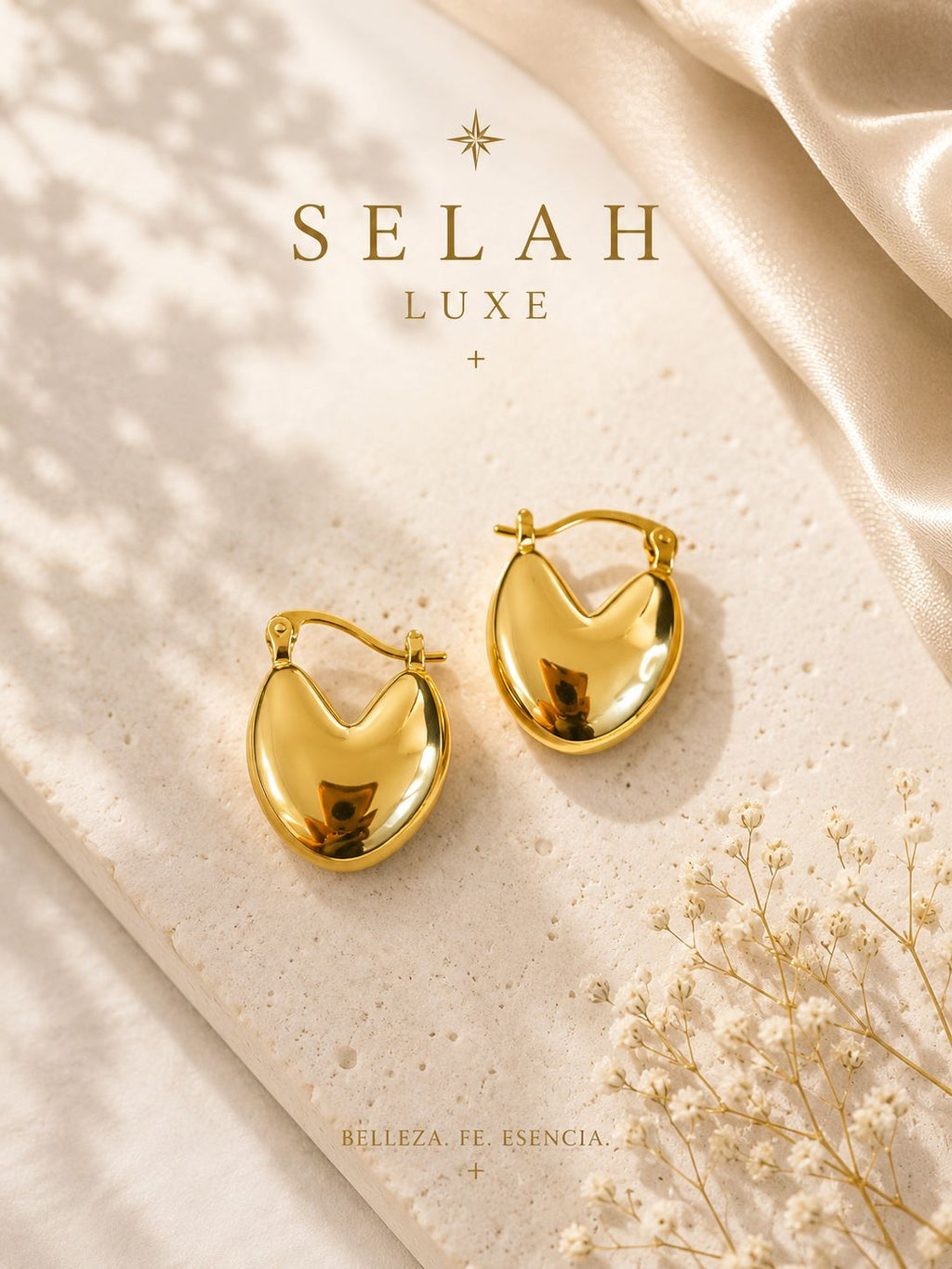 Chunky Gold Dome Hoop Earrings | SELAH LUXE